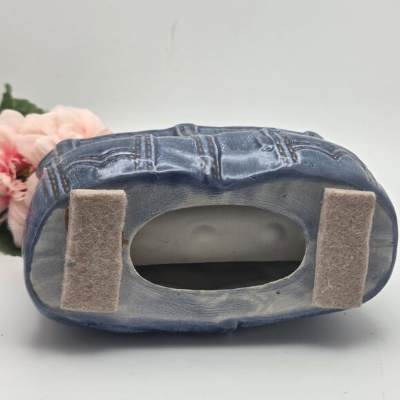 Vintage Ceramic Hand Painted Ceramic Blue Jeans Mail/Letter Holder - Picture 7 of 10